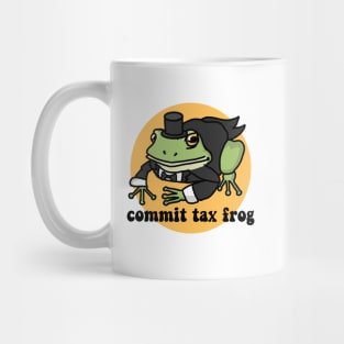 Commit Tax Frog Sticker Mug